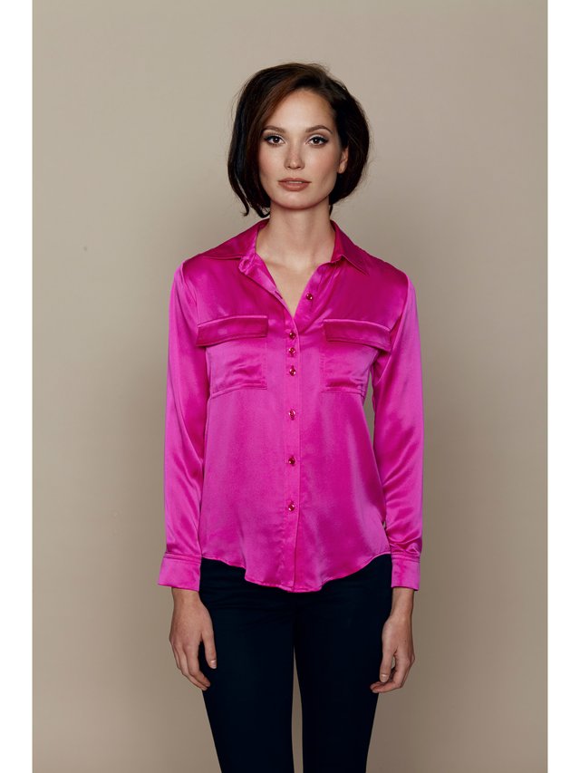 Hilary MacMillan Fuchsia Signature Blouse