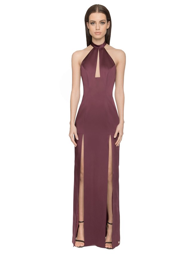 Aloura London Saffron Gown - Berry
