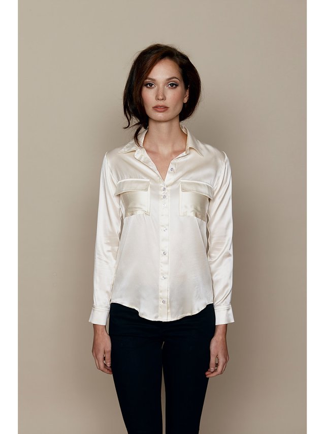 Hilary MacMillan Cream Signature Blouse