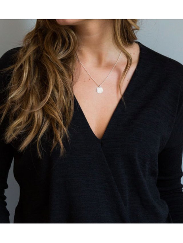 Ternary London SMALL COIN PENDANT NECKLACE SILVER