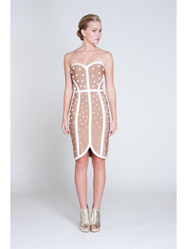 Narces Nude Pearl Dress